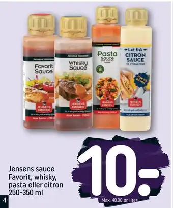 REMA 1000 Jensens sauce Favorit, whisky, pasta eller citron tilbud