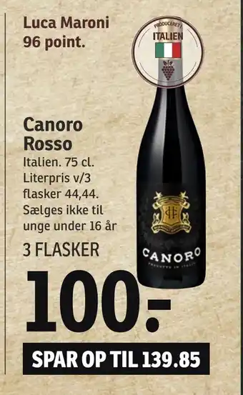 SPAR Canoro Rosso tilbud