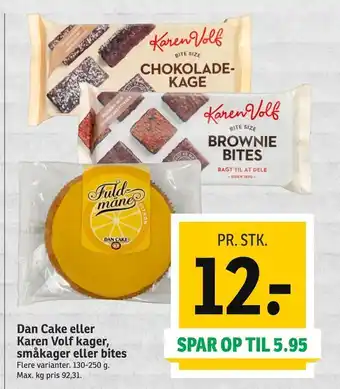 SPAR Dan Cake eller Karen Volf kager, småkager eller bites tilbud