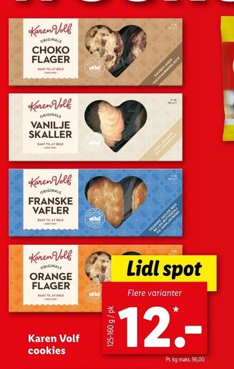 Let-Køb Karen Volf cookies tilbud