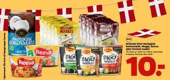 Netto Oriental kokosmælk, Maggi, Reeva eller instant nudler Chef økologisk tilbud