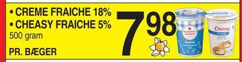 ABC Lavpris Creme fraiche 18% • Cheasy fraiche 5% tilbud