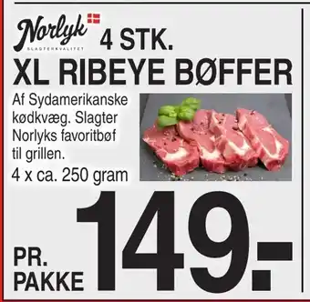 ABC Lavpris Xl ribeye bøffer tilbud