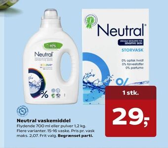 Dagli'Brugsen Neutral vaskemiddel tilbud