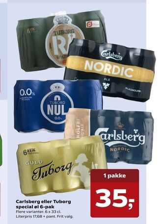 Dagli'Brugsen Carlsberg eller Tuborg special øl tilbud