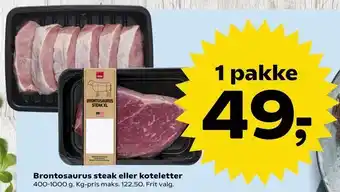 Brontosaurus steak eller koteletter