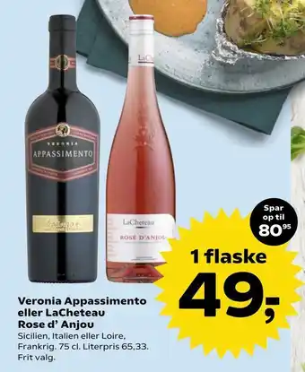 Dagli'Brugsen Veronia Appassimento eller LaCheteau Rose d' Anjou tilbud