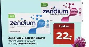 Kvickly Zendium 2-pak tandpasta tilbud