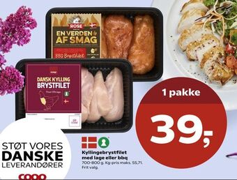 Kvickly Kyllingebrystfilet med lage eller bbq tilbud