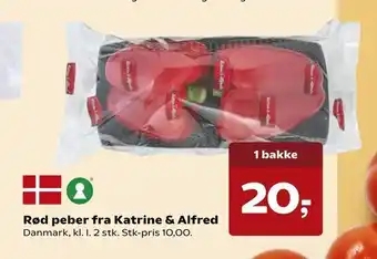 Kvickly Rød peber fra Katrine & Alfred tilbud