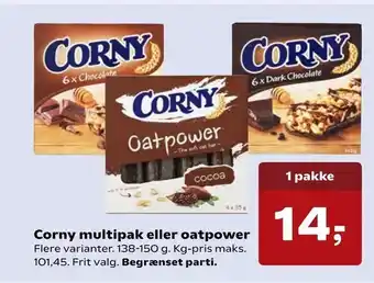 Kvickly Corny multipak eller oatpower tilbud