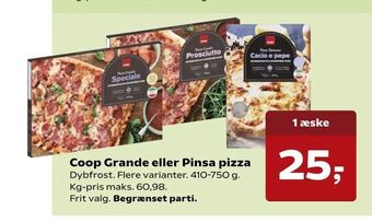 Kvickly Coop Grande eller Pinsa pizza tilbud