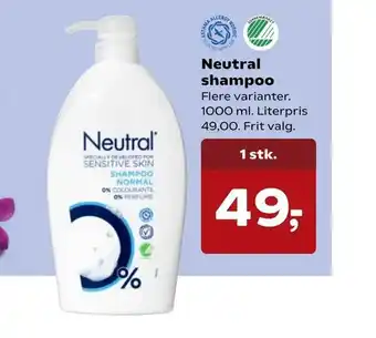 Kvickly Neutral shampoo tilbud