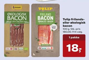 Kvickly Tulip frilands- eller økologisk bacon tilbud