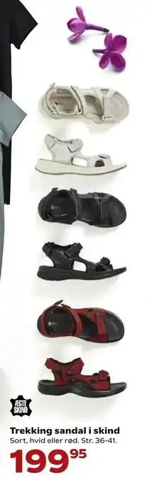 Trekking sandal i skind