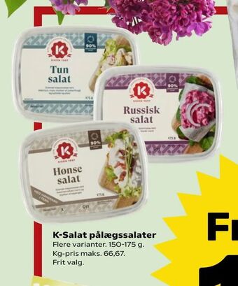 Kvickly K-Salat pålægssalater tilbud