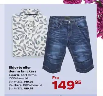 Kvickly Skjorte eller denim knickers tilbud
