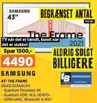 Power Samsung 43" THE Frame QE43LS03AAUXX tilbud