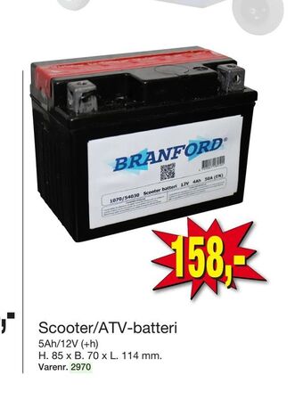 Harald Nyborg Scooter/ATV-batteri tilbud