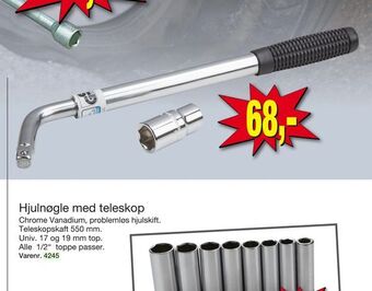 Harald Nyborg Hjulnøgle med teleskop tilbud