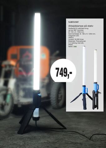 Harald Nyborg Arbejdslampe på stativ tilbud
