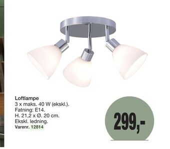 Harald Nyborg Loftlampe tilbud