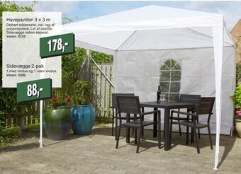Harald Nyborg Havepavillon 3 x 3 m tilbud