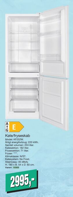 Harald Nyborg Køle/fryseskab tilbud