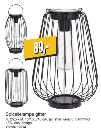 Harald Nyborg Solcellelampe gitter tilbud