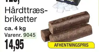Hårdttræs briketter