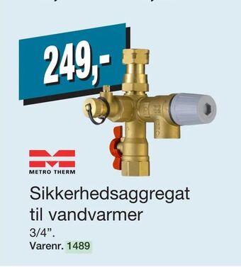 Harald Nyborg Sikkerhedsaggregat til vandvarmer tilbud