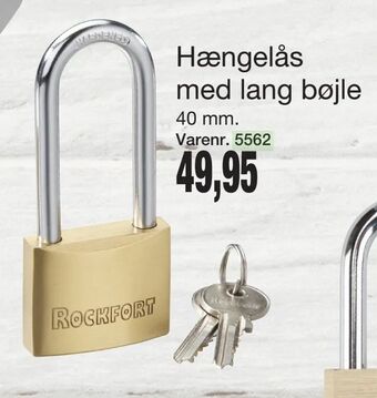 Harald Nyborg Hængelås med lang bøjle tilbud