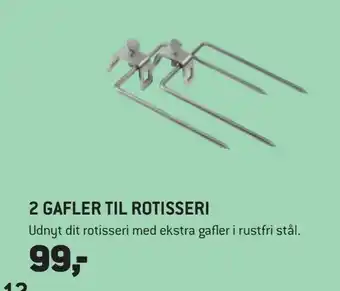 2 gafler til rotisseri
