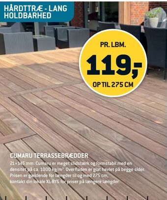 XL-BYG Cumaru terrassebrædder tilbud