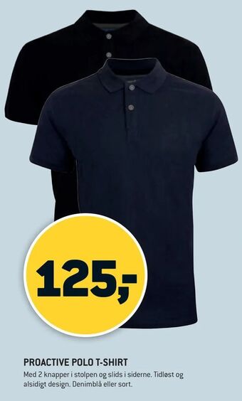 XL-BYG Proactive polo t-shirt tilbud