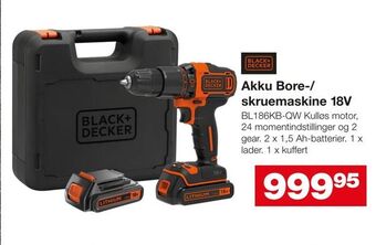 Bauhaus Akku Bore-/ skruemaskine 18V tilbud