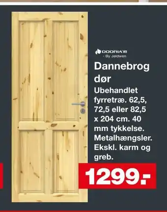 Bauhaus Dannebrog dør tilbud