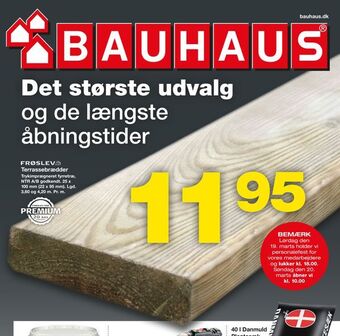 Bauhaus Terrassebrædder tilbud