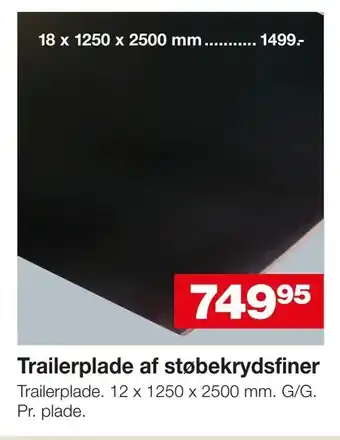 Trailerplade af støbekrydsfiner