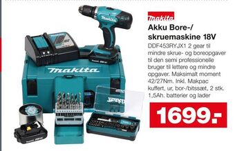 Bauhaus Akku Bore-/ skruemaskine 18V tilbud