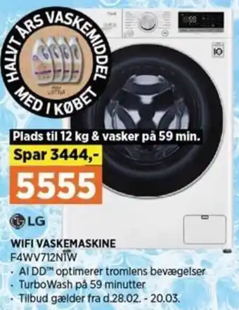 Power Wifi Vaskemaskine F4WV712N1W tilbud