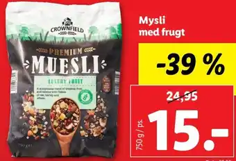 Lidl Mysli Med Frugt 750g tilbud