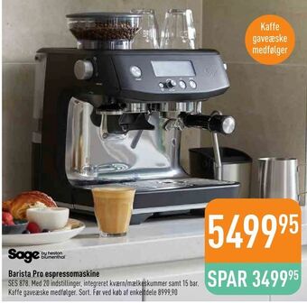 Imerco Barista Pro espressomaskine tilbud
