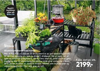 Aluminiumsbord med hylde