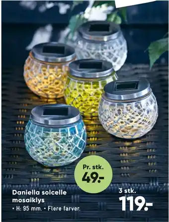 Bilka Daniella solcelle mosaiklys tilbud