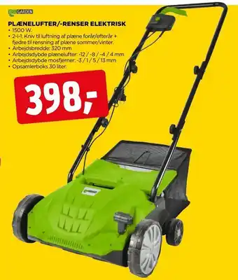 Plænelufter/-renser elektrisk