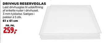 jem & fix Drivhus reserveglas tilbud
