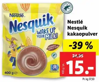 Lidl Nestlé Nesquik Kakaopulver 400g tilbud
