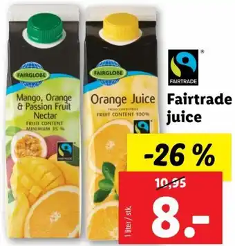 Lidl Fairtrade Juice 1 Liter tilbud