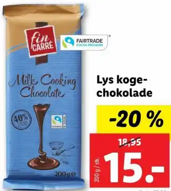 Lidl Lys Koge-Chokolade 200g tilbud
